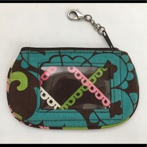 Vera Bradley Lola Clip Zip ID Purse Wallet